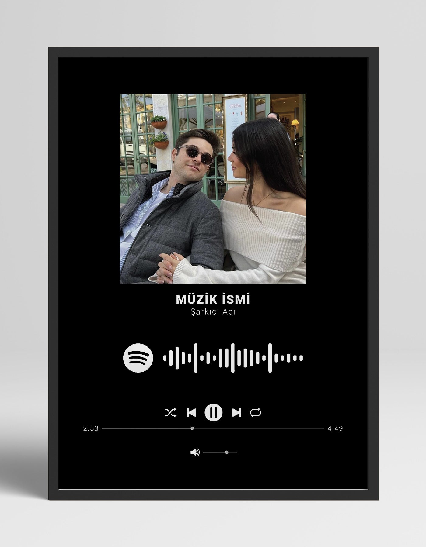 "Bizim Şarkımız" Spotify Temalı Kişiye Özel Poster