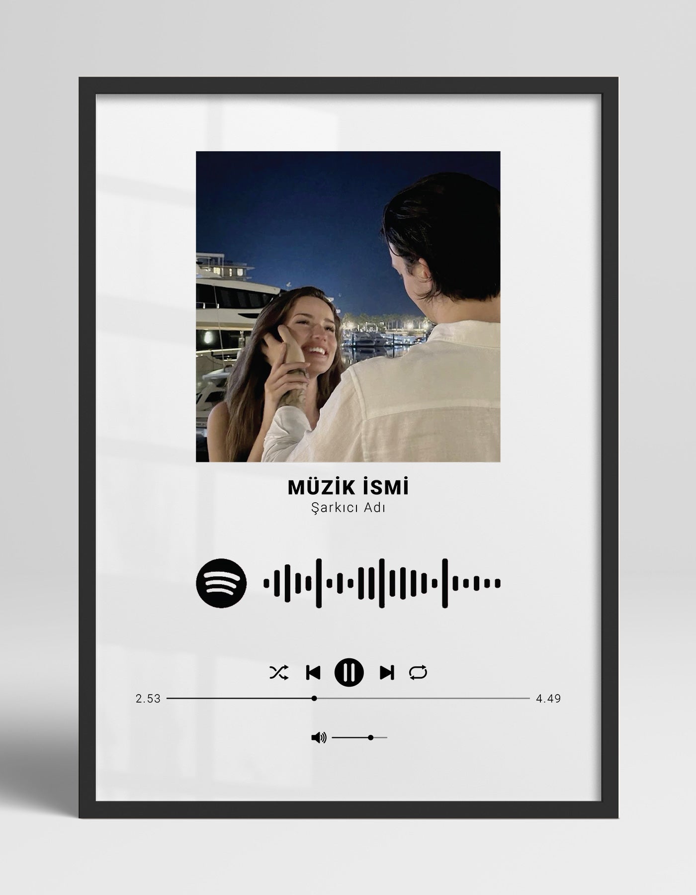 "Bizim Şarkımız" Spotify Temalı Kişiye Özel Poster