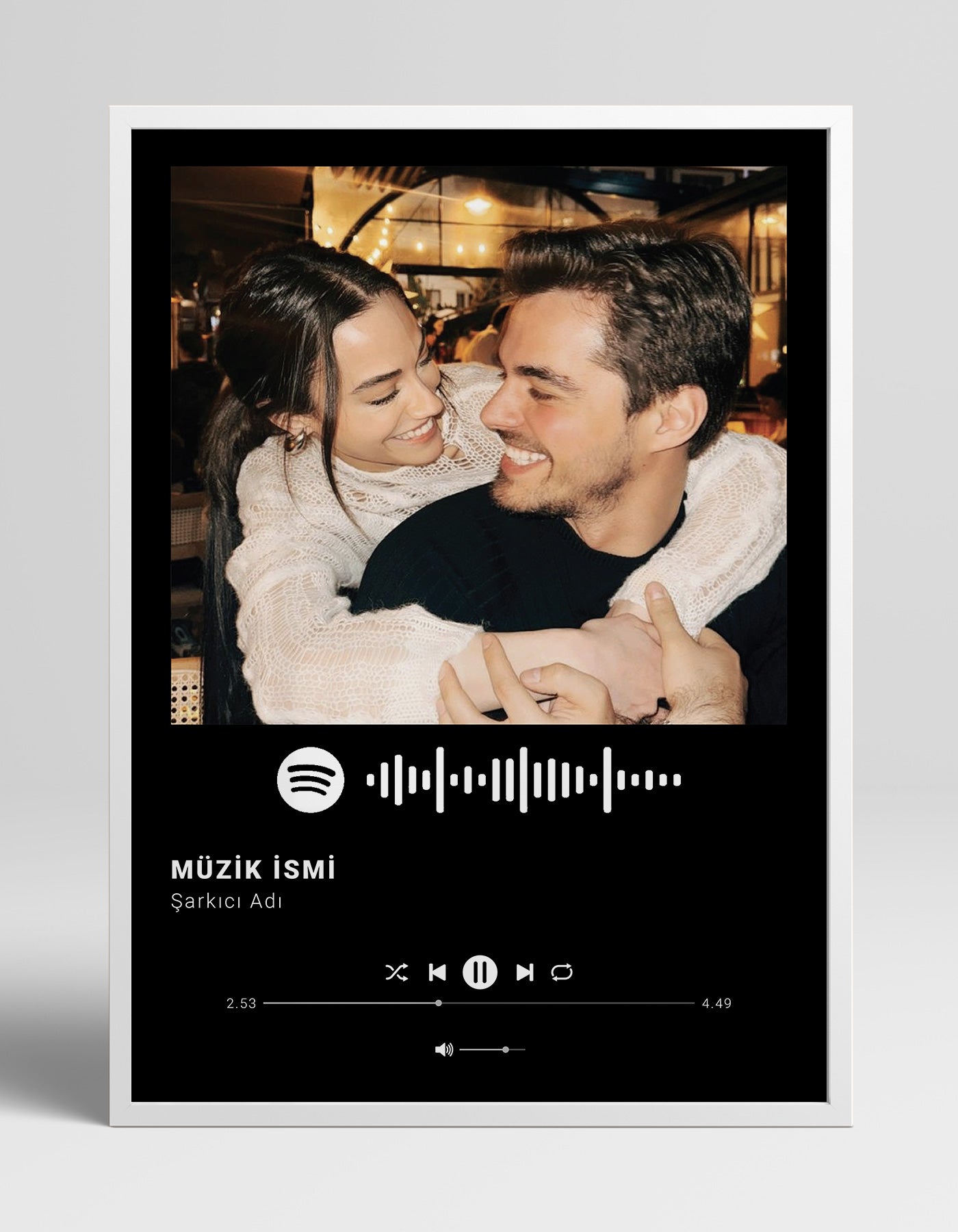 "Bizim Şarkımız" Spotify Temalı Kişiye Özel Poster