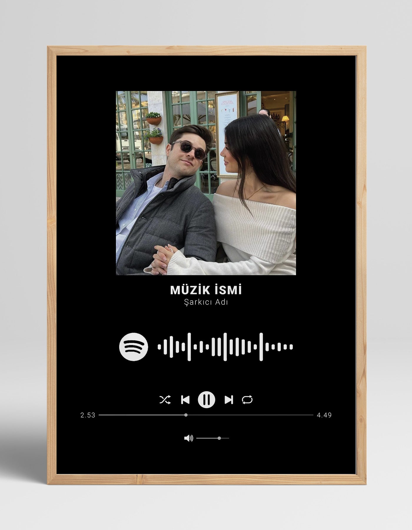 "Bizim Şarkımız" Spotify Temalı Kişiye Özel Poster
