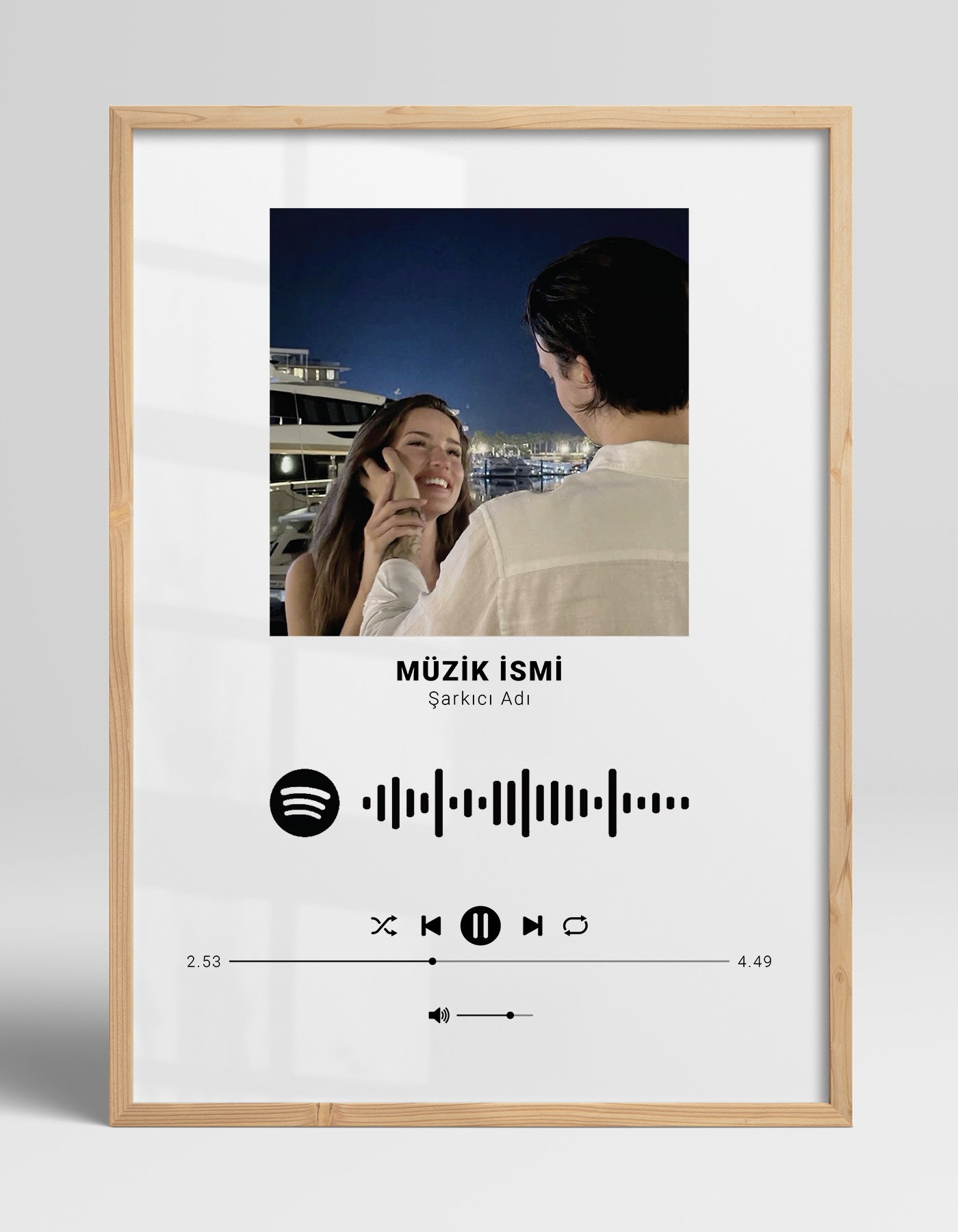 "Bizim Şarkımız" Spotify Temalı Kişiye Özel Poster