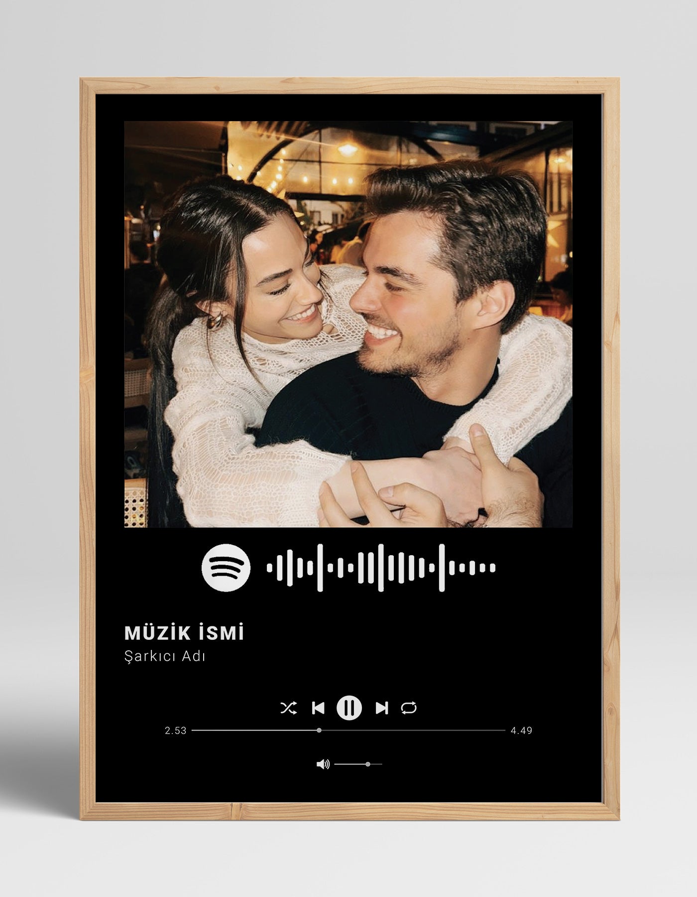 "Bizim Şarkımız" Spotify Temalı Kişiye Özel Poster