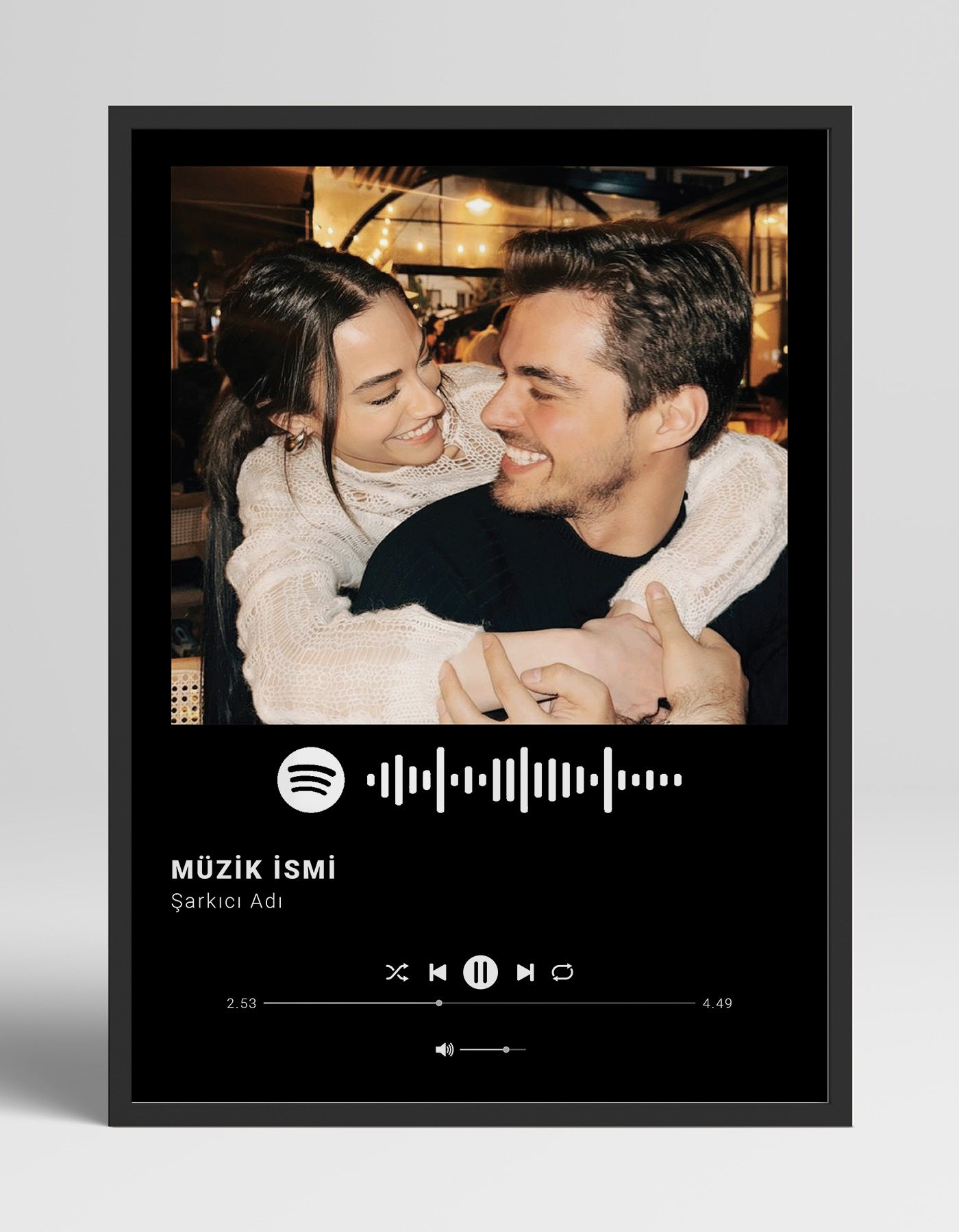 "Bizim Şarkımız" Spotify Temalı Kişiye Özel Poster