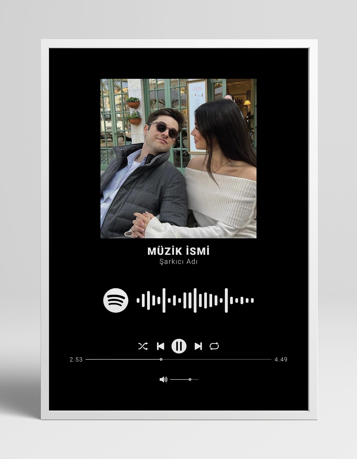 "Bizim Şarkımız" Spotify Temalı Kişiye Özel Poster