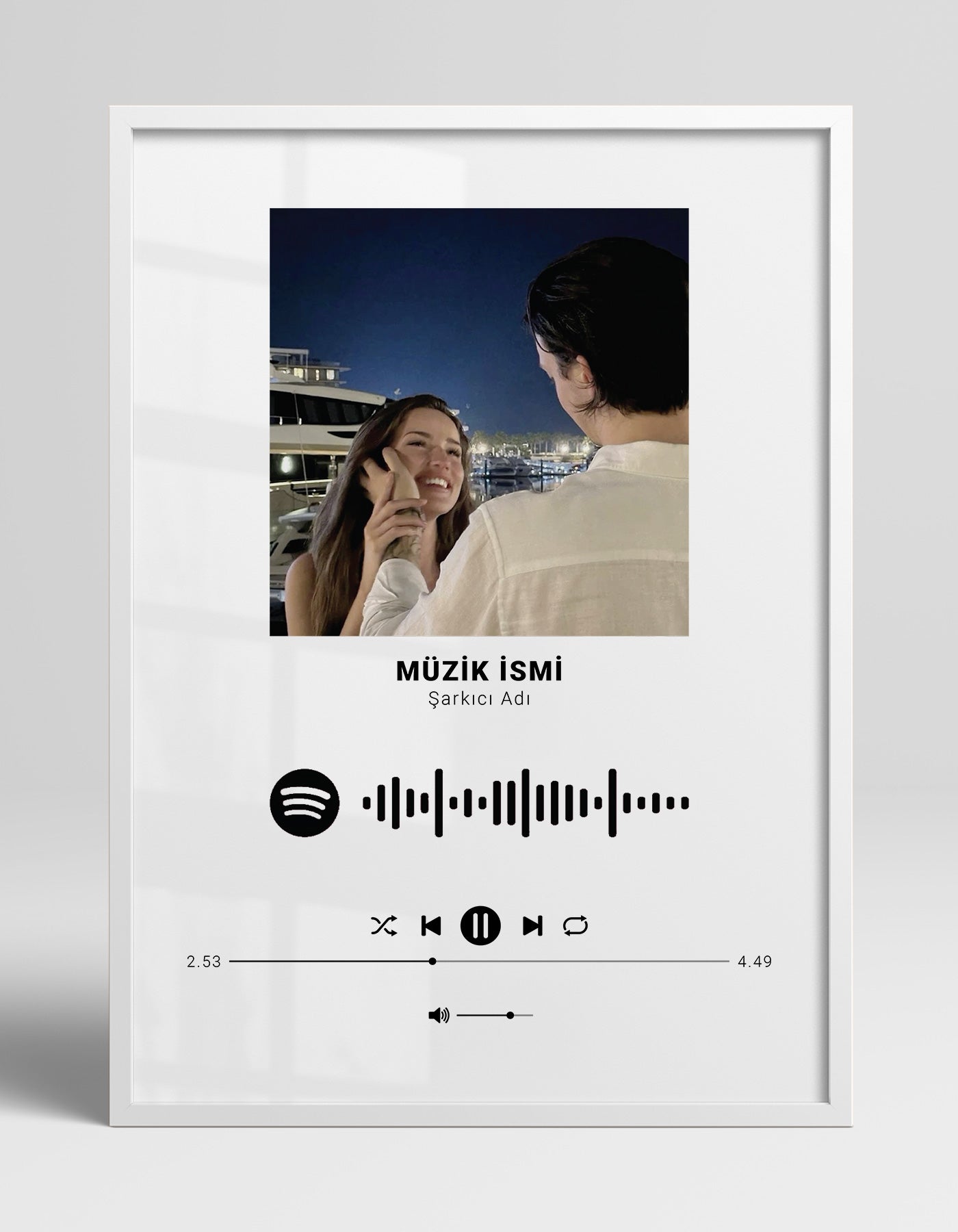 "Bizim Şarkımız" Spotify Temalı Kişiye Özel Poster