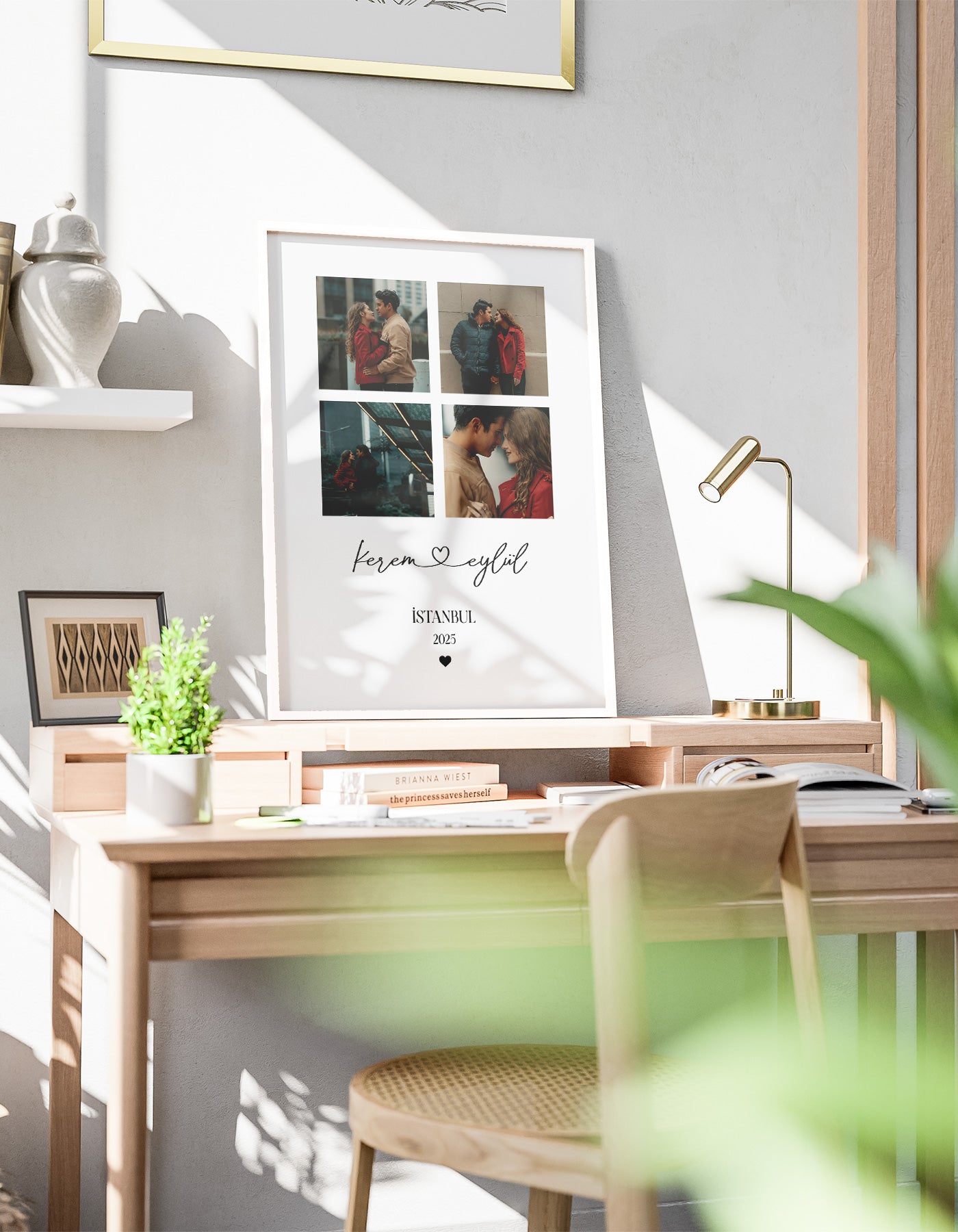 Romantik Çift Posteri Beyaz Arka planlı