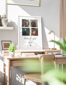 Romantik Çift Posteri Beyaz Arka planlı