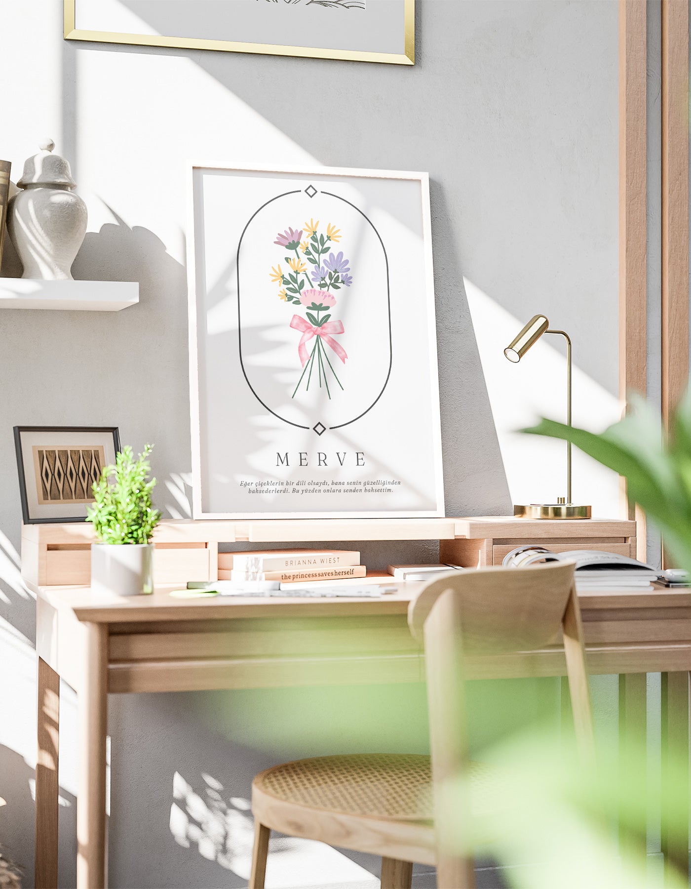 Flower Language Çiçek Dili | Kişiye Özel Poster