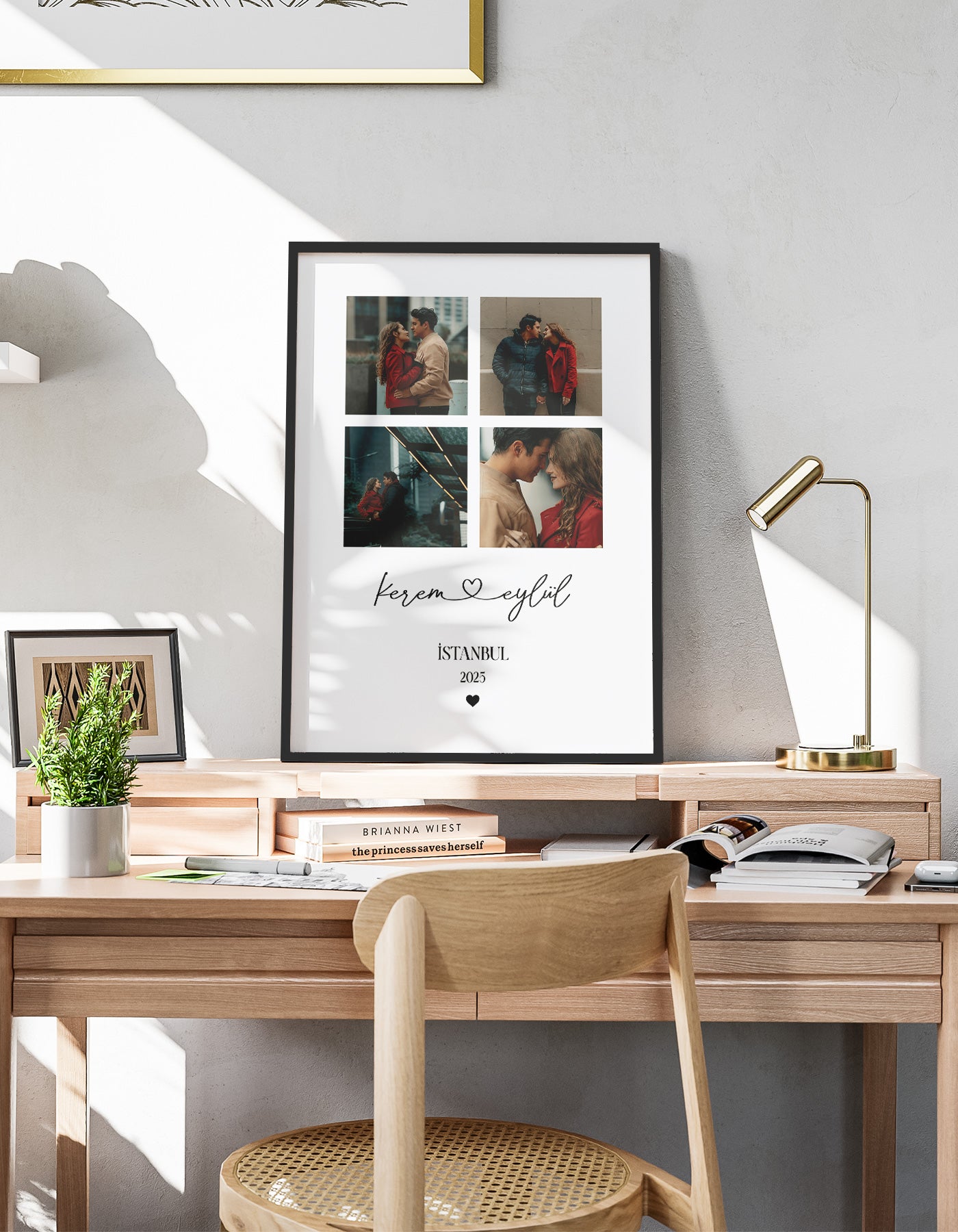 Romantik Çift Posteri Beyaz Arka planlı