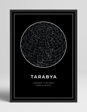 Kişiye Özel Yıldız Haritası Poster - 1